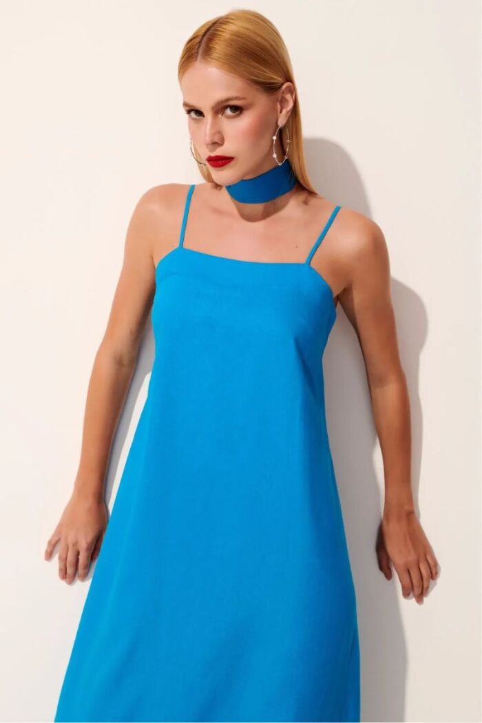 Imagem de Vestido Hilda Azul Atlântico Le Blog