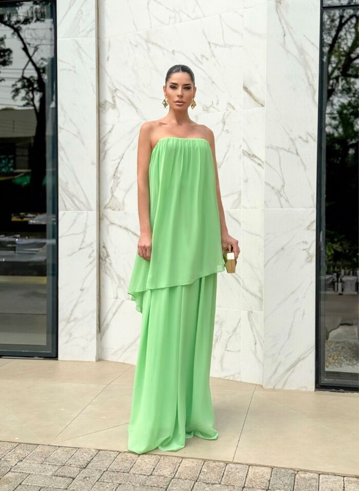 Imagem de Vestido Eduarda Verde D´teliê