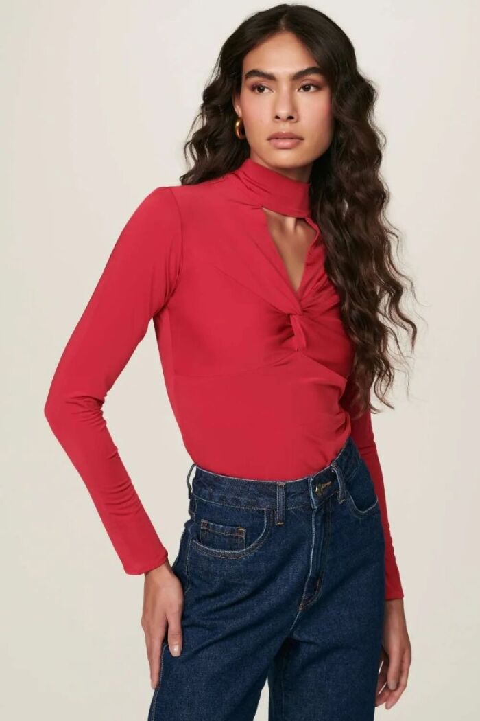 Imagem de Blusa Amanda Vermelho Tango Le Blog