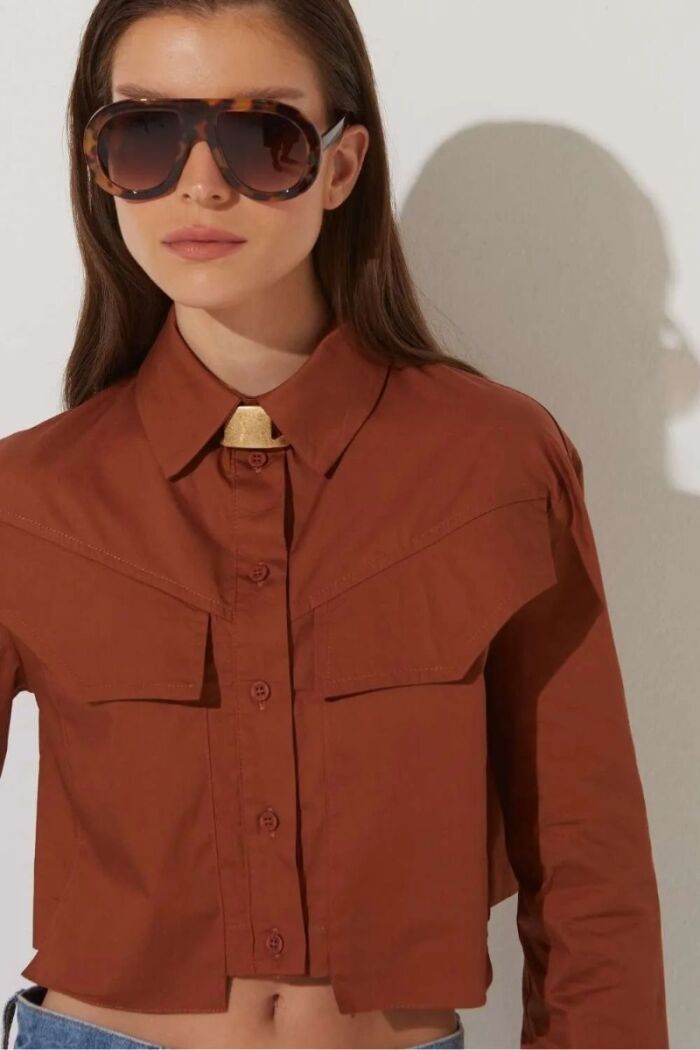 Imagem de Camisa Meg Marrom Mocha Le Blog