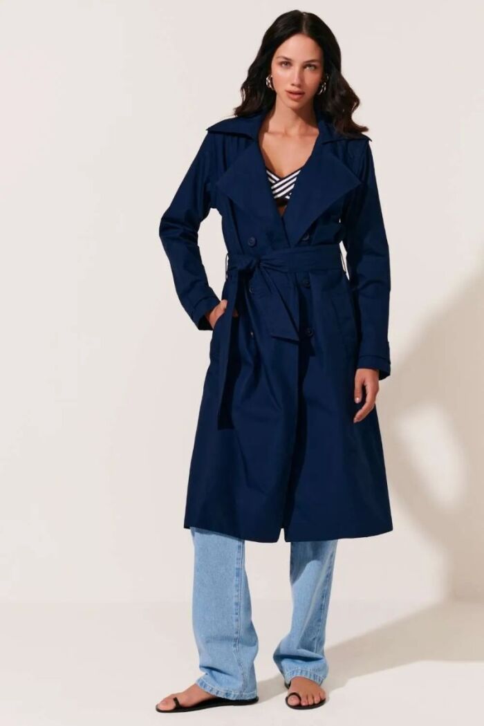 Imagem de Trench Coat Fran Azul Le Blog