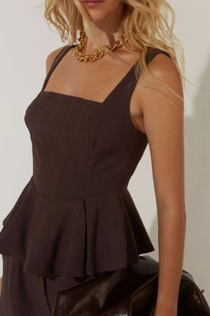 Imagem de Corselet Sabrina Marrom Dark Le Blog