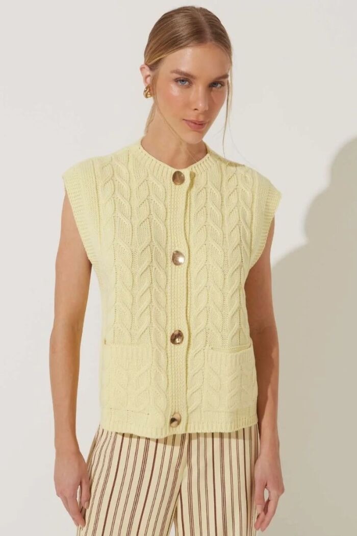 Imagem de Colete Letícia Amarelo Le Blog