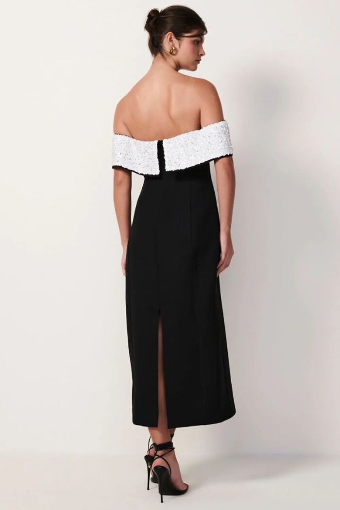 Imagem de Vestido Vitória Preto Com Branco Le Blog