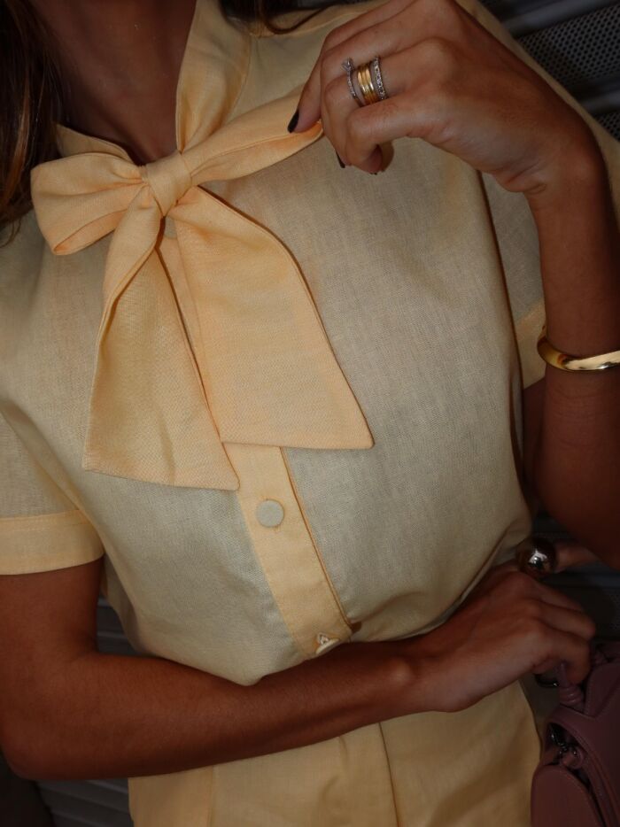 Imagem de Camisa Linho Amarela Olívia