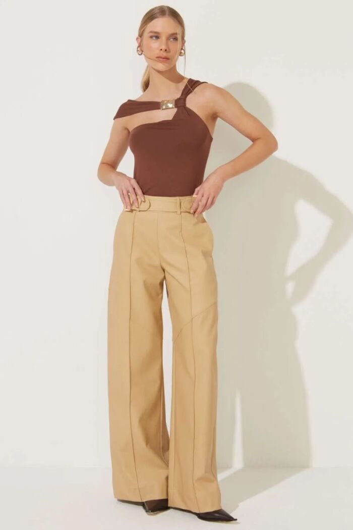 Imagem de Calça Tati Bege Tahini Le Blog