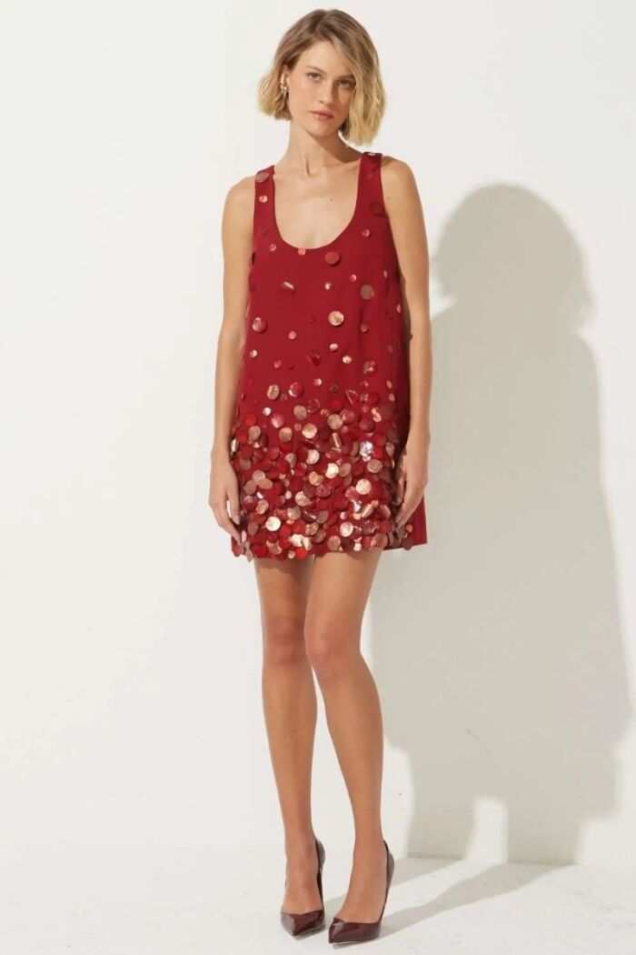 Imagem de Vestido Giulia Vermelho Escuro Le Blog