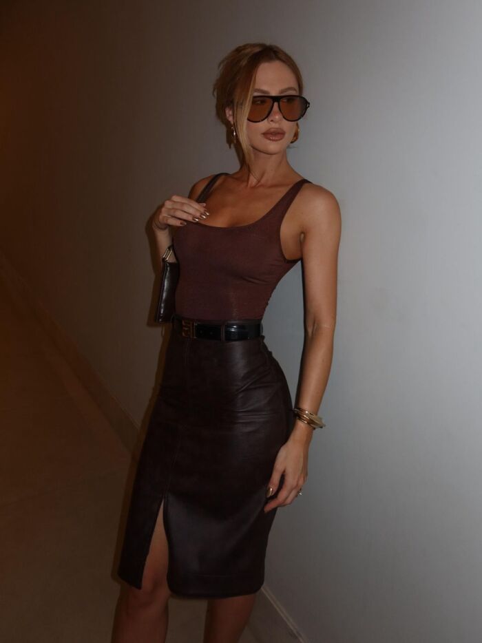 Imagem de Saia Carol Marrom Cloude