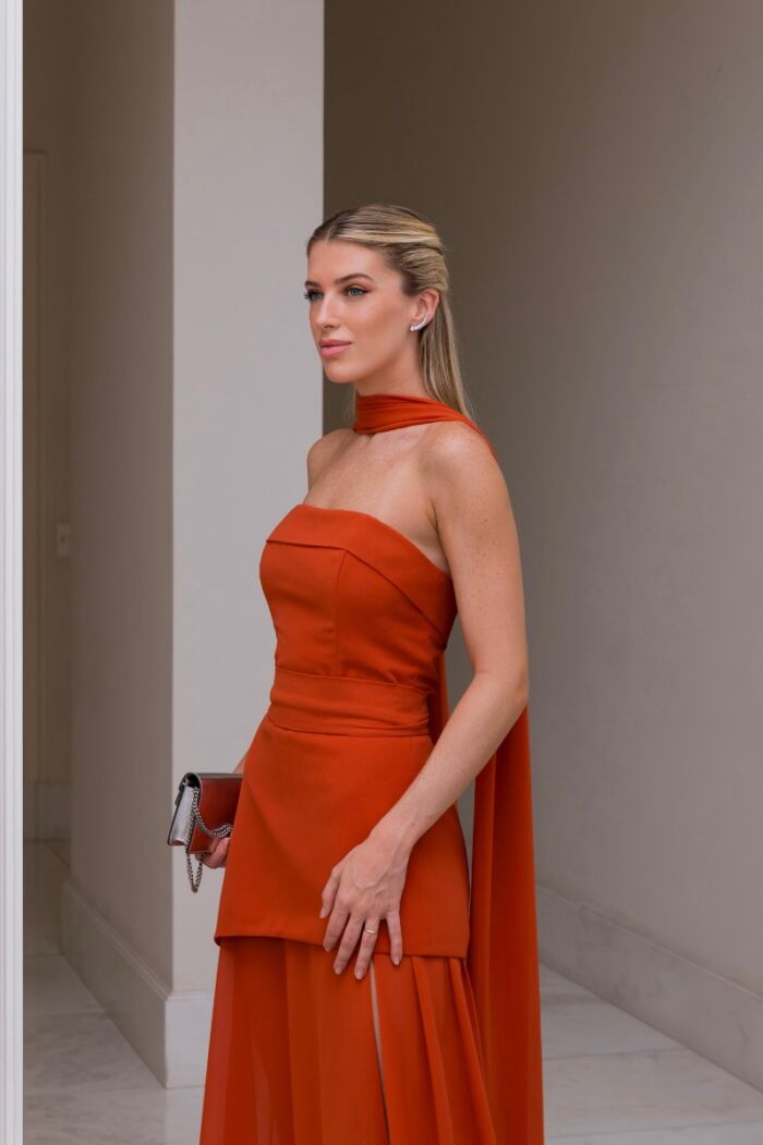 Imagem de Vestido Taila Terracota D´teliê