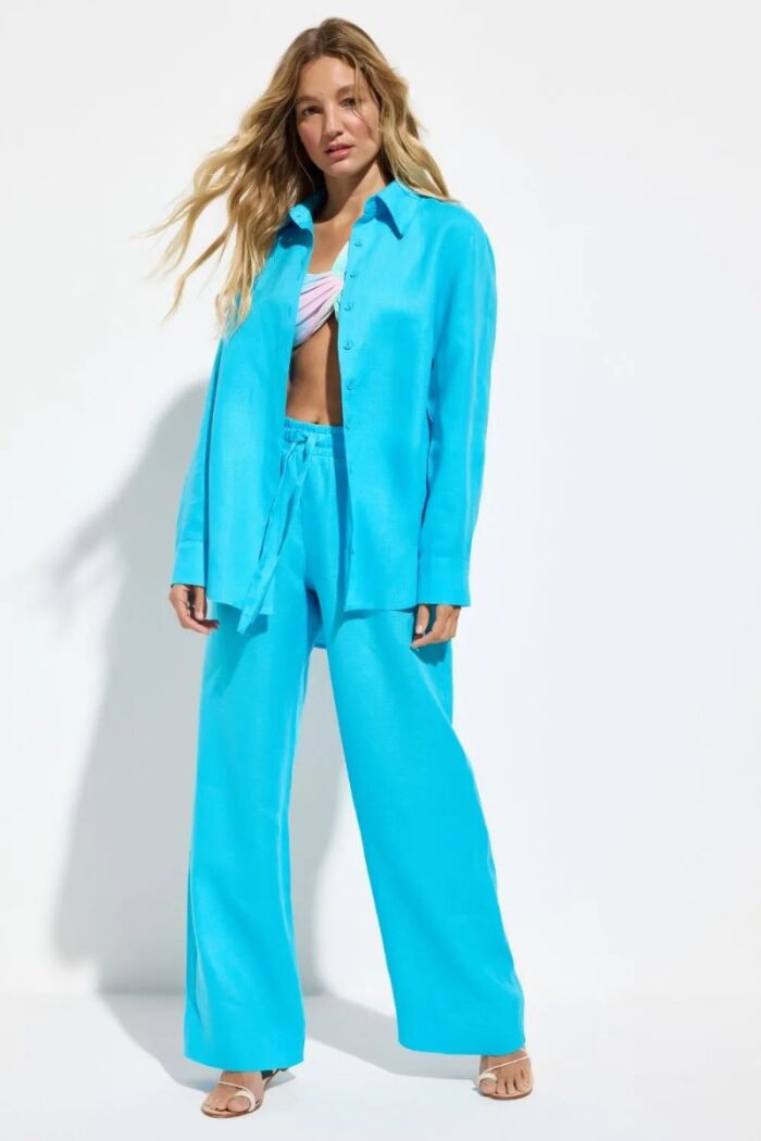 Imagem de Camisa Ashley Azul Celeste Le Blog