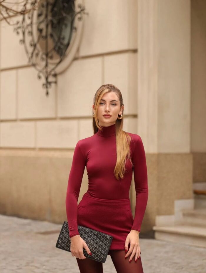 Imagem de Saia Ester Bordô Cloude