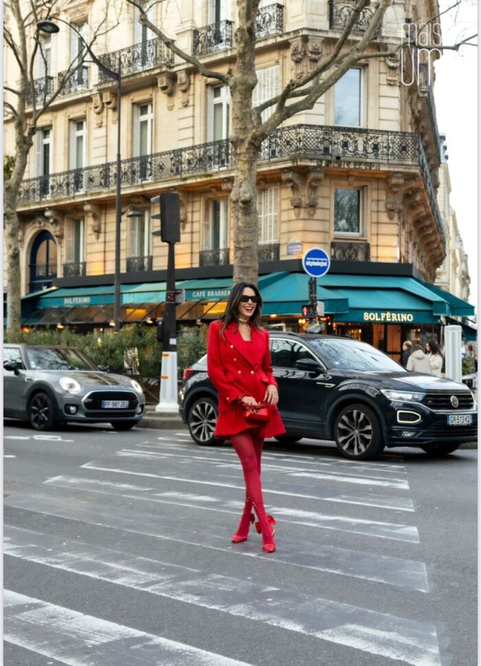 Imagem de Vestido Curto Tweed Vermelho Mais Um