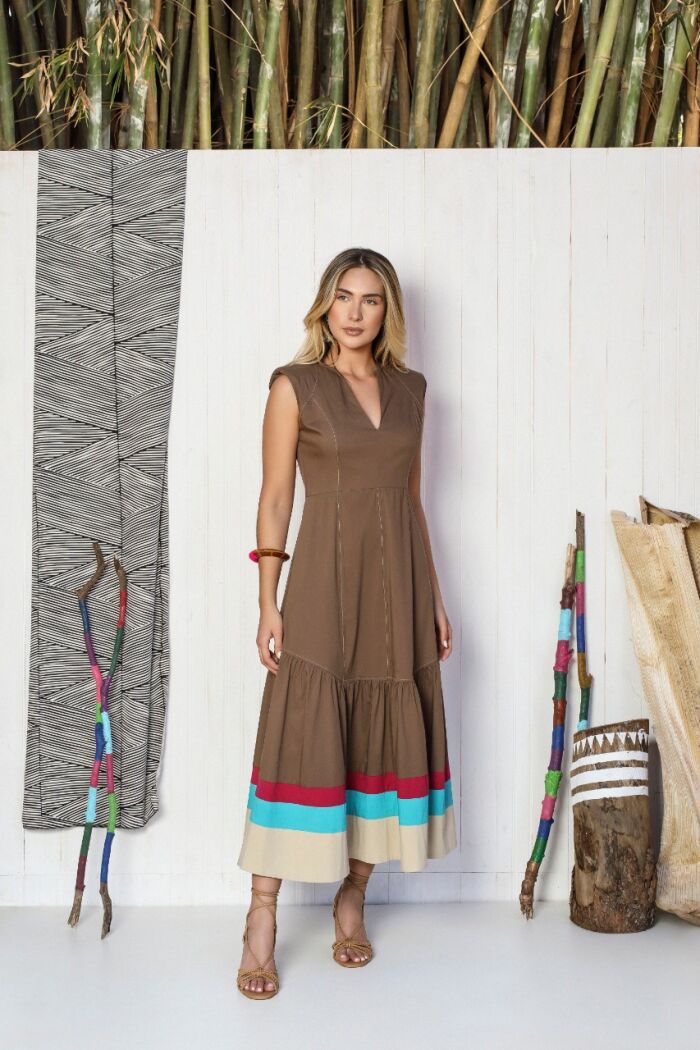 Imagem de Vestido Jenifer Marrom Raizz