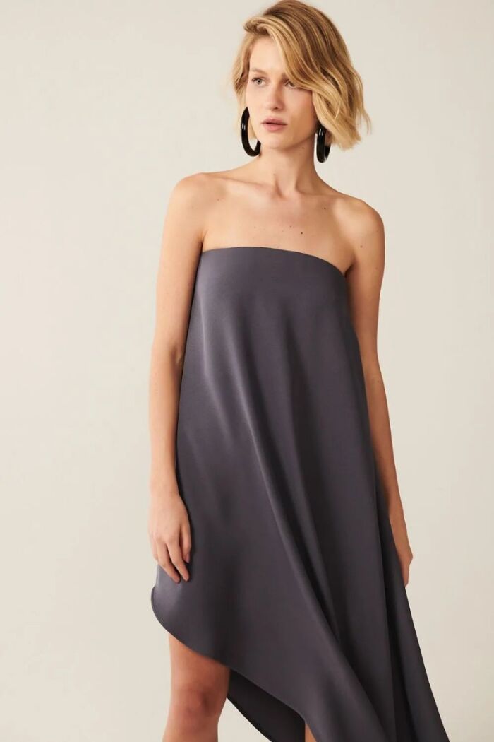 Imagem de Vestido Luciana Cinza Stone Le Blog