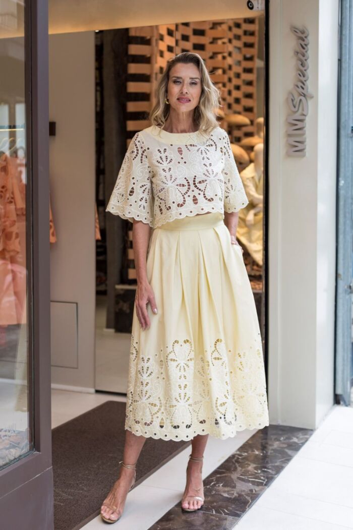 Imagem de Saia Mirela Amarela Marie Mercié