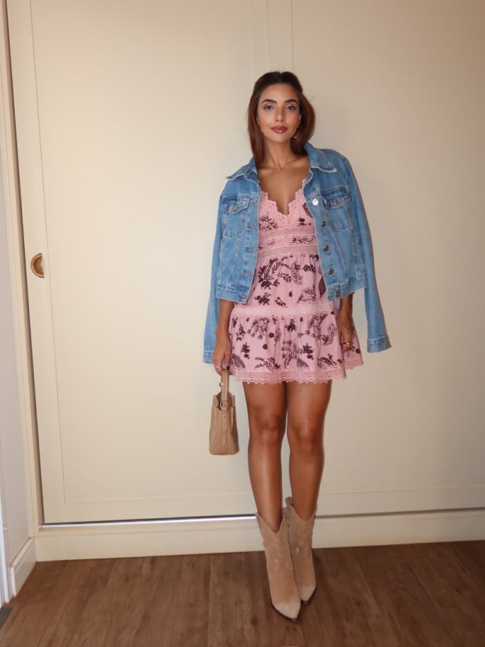 Imagem de Vestido Curto Paisley Rosa Olívia