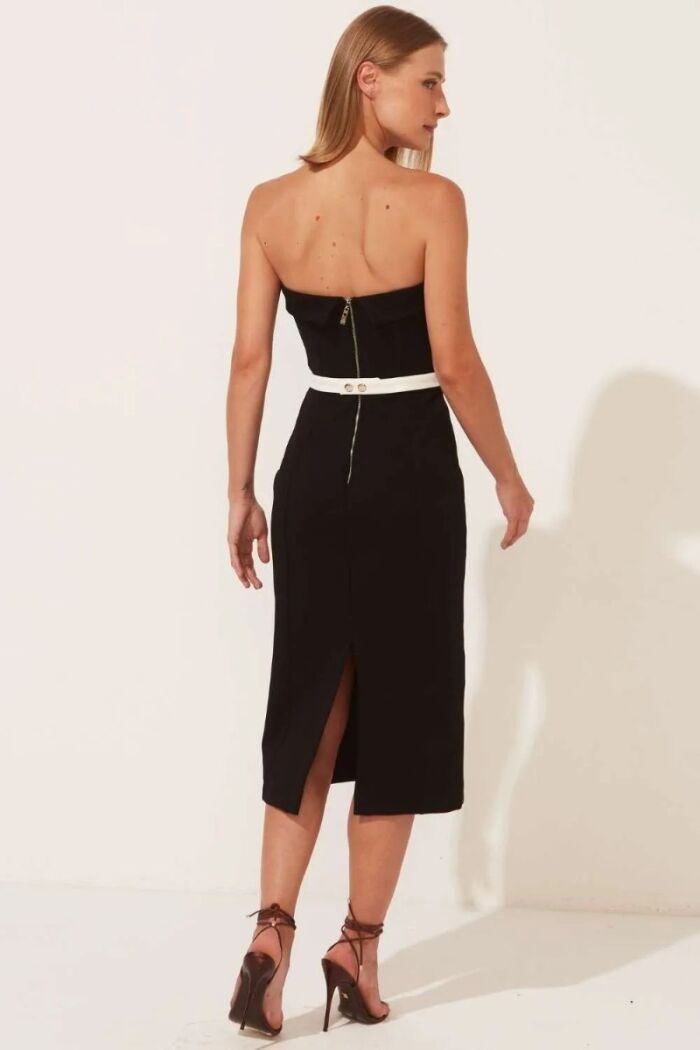 Imagem de Vestido Dalila Preto Com Off White Le Blog