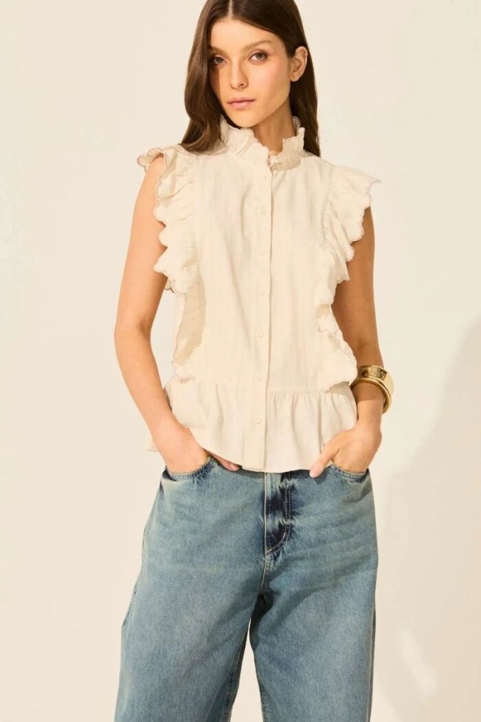 Imagem de Calça Gabriela Jeans Escuro Le Blog