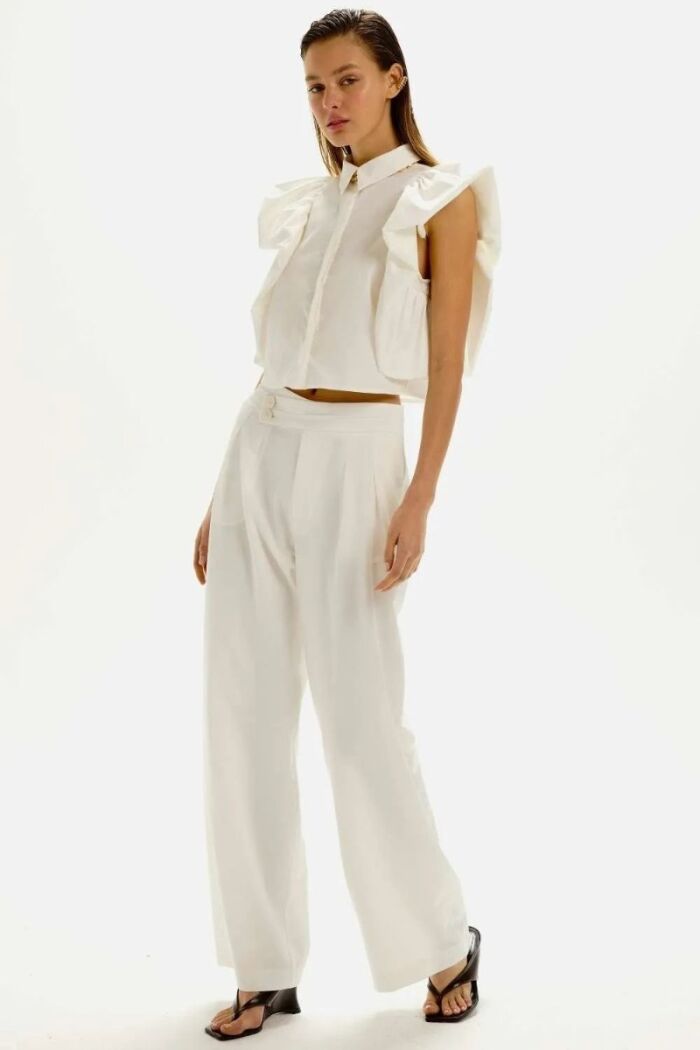 Imagem de Calça Vivian Off White Le Blog