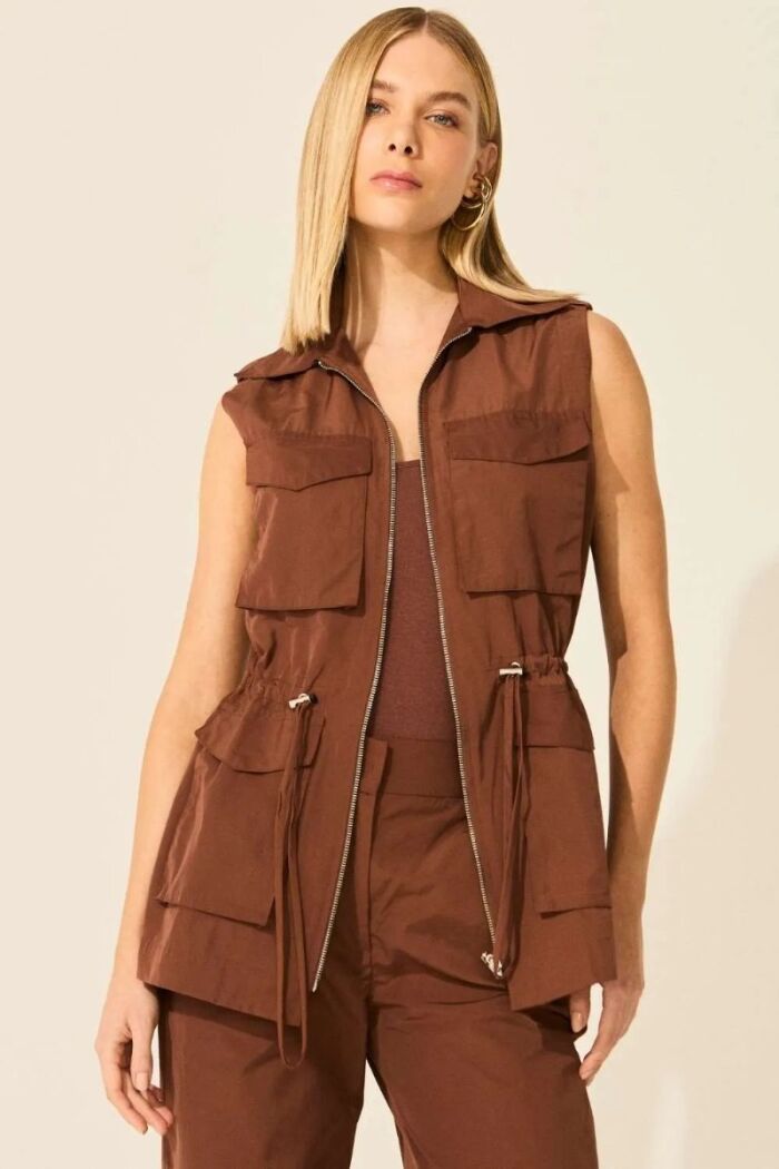 Imagem de Colete Luana Marrom Le Blog