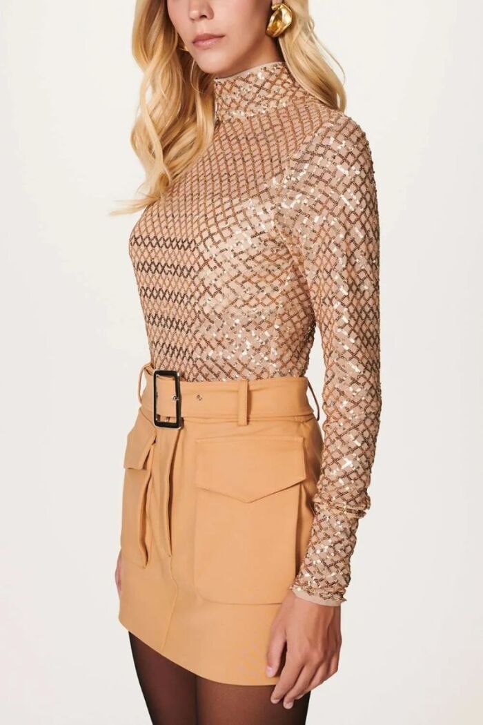 Imagem de Saia Miriam Bege Toast Le Blog