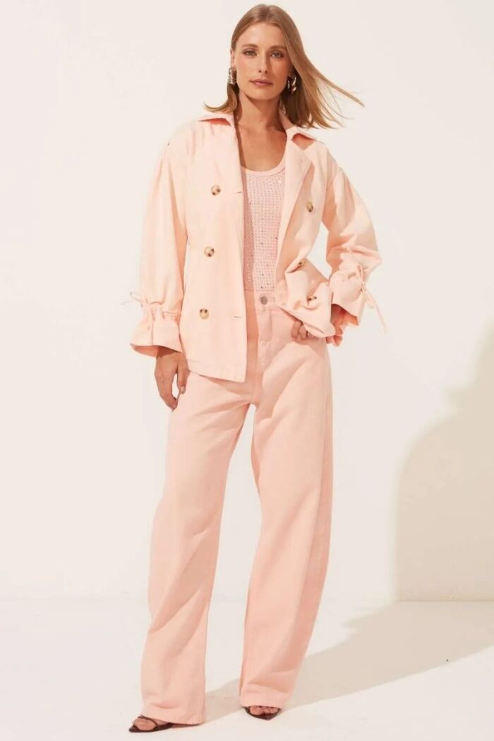 Imagem de Casaco Cléo Rosa Florid Le Blog