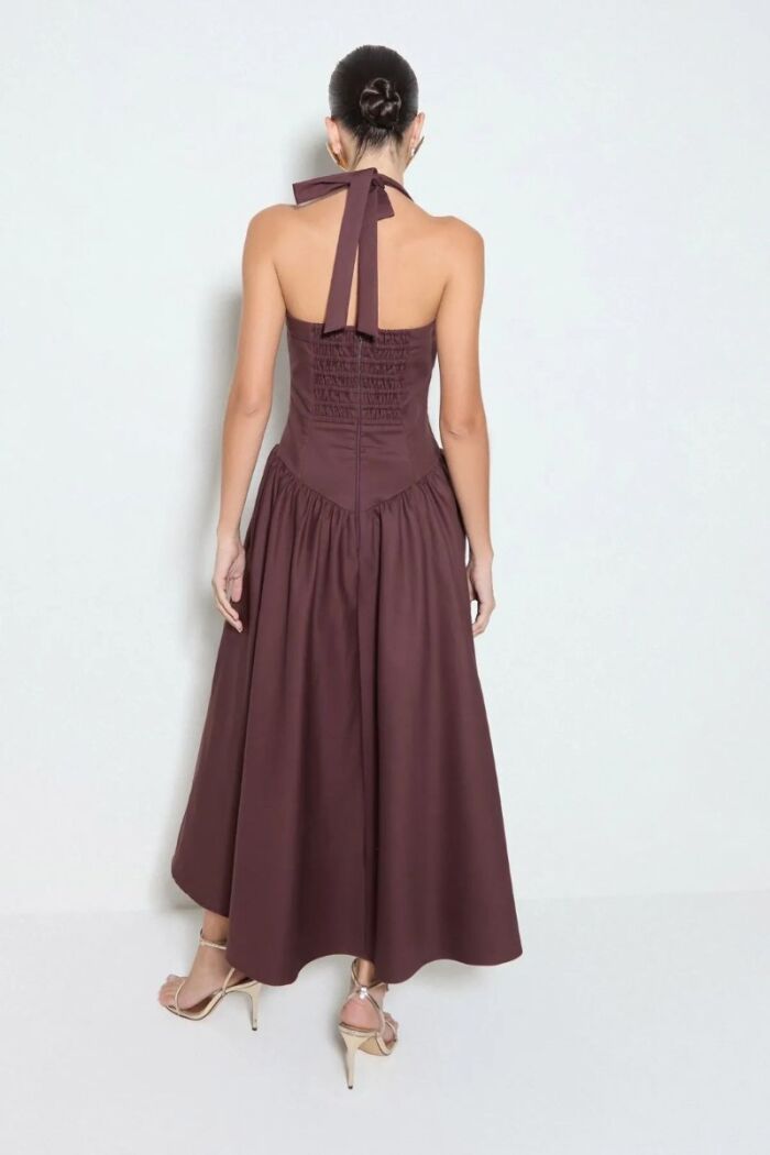 Imagem de Vestido Mídi AMarração Pescoço e Barra Rodada Zen