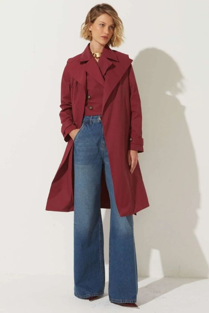 Imagem de Casaco Betina Dark Wine Le Blog