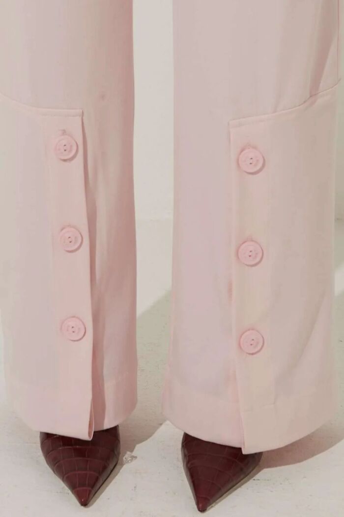 Imagem de Calça Sabrina Rosa Plissê Le Blog