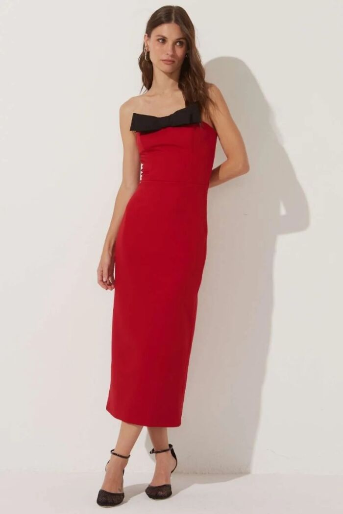 Imagem de Vestido Mídi Ângela Vermelho Puro Le Blog