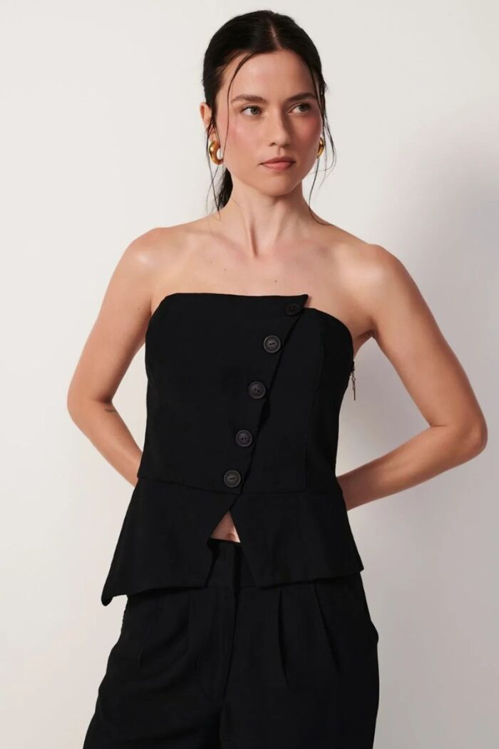 Imagem de Corselet Lila Preto Le Blog