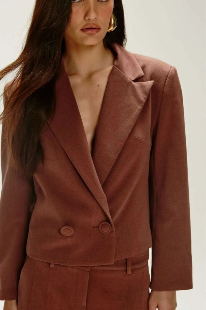 Imagem de Blazer Rebeca Marrom Mocha Le Blog