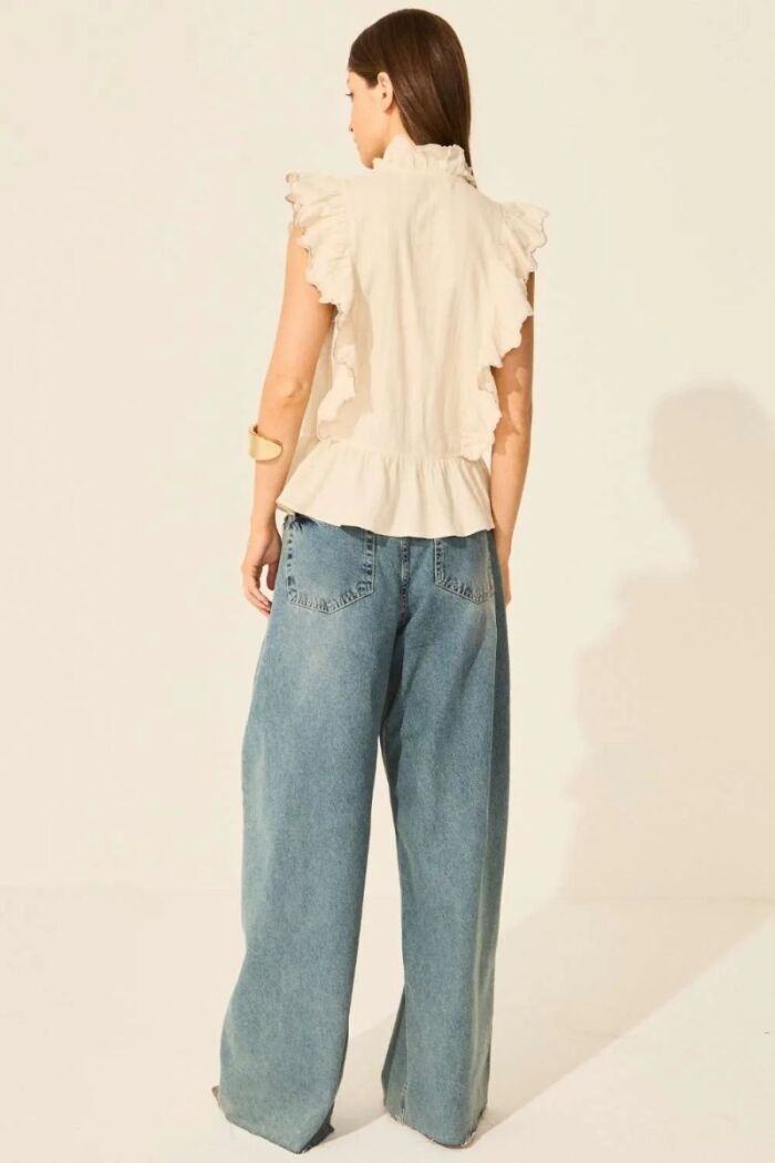 Imagem de Calça Gabriela Jeans Escuro Le Blog