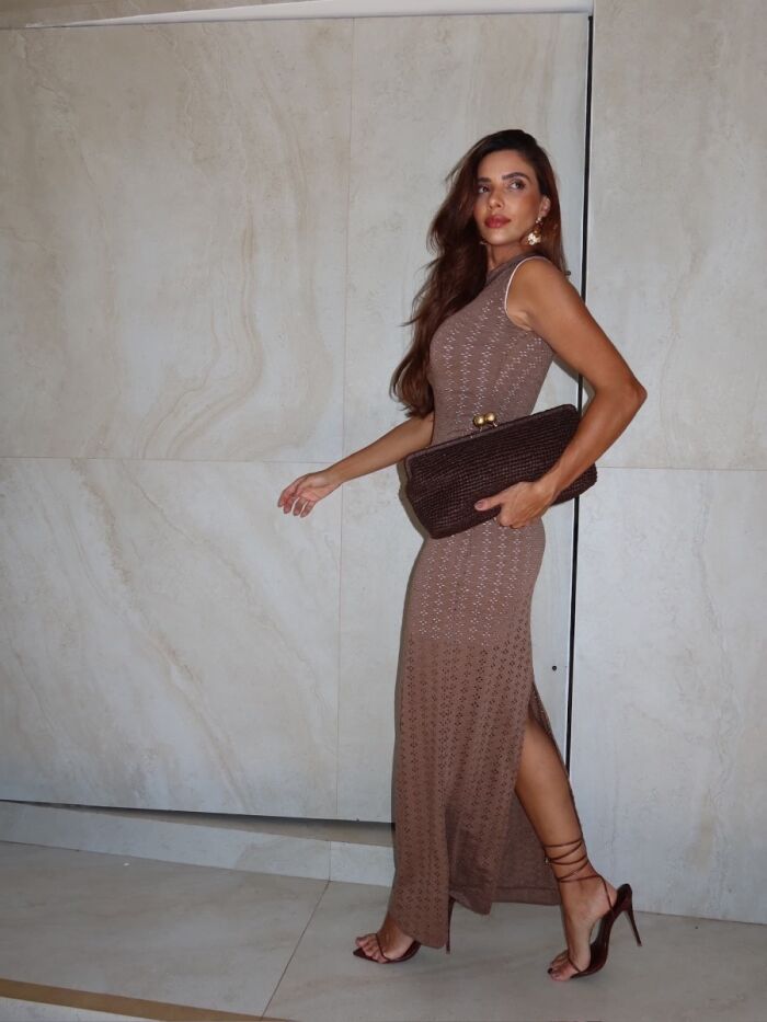 Imagem de Vestido Laise Marrom Olívia