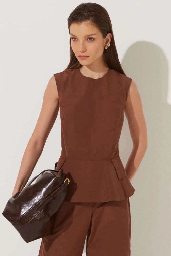 Imagem de Blusa Antônia Marrom Le Blog