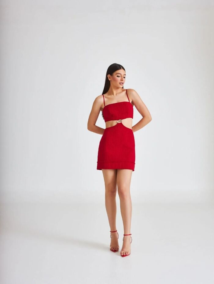 Imagem de Vestido Cintia Vermelho Cloude