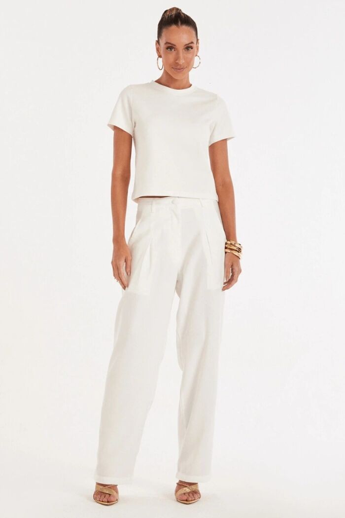 Imagem de Blusa Manga Curta Reta Off White Zen