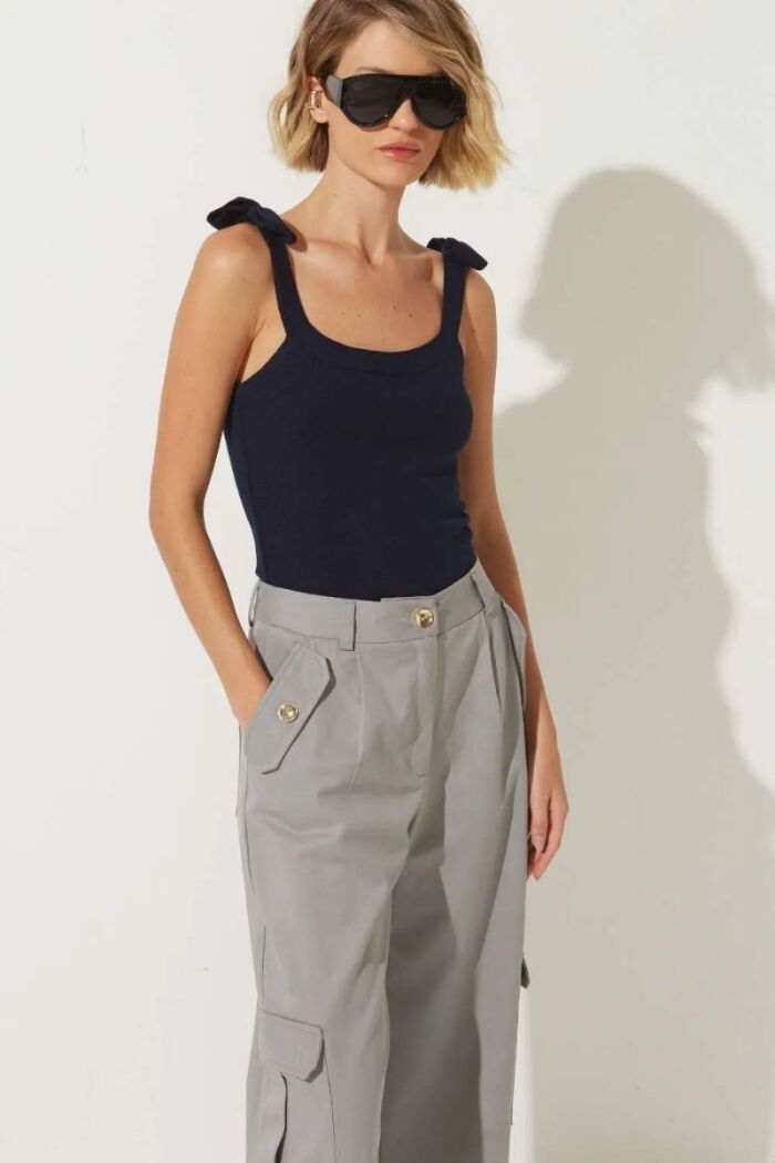 Imagem de Calça Betina Cinza Mescla Le Blog