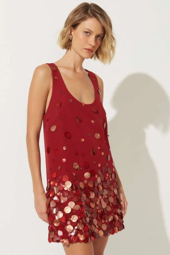 Imagem de Vestido Giulia Vermelho Escuro Le Blog