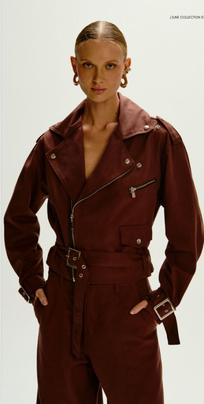 Imagem de Calça Sarja Lara Marrom Ganache Le Blog