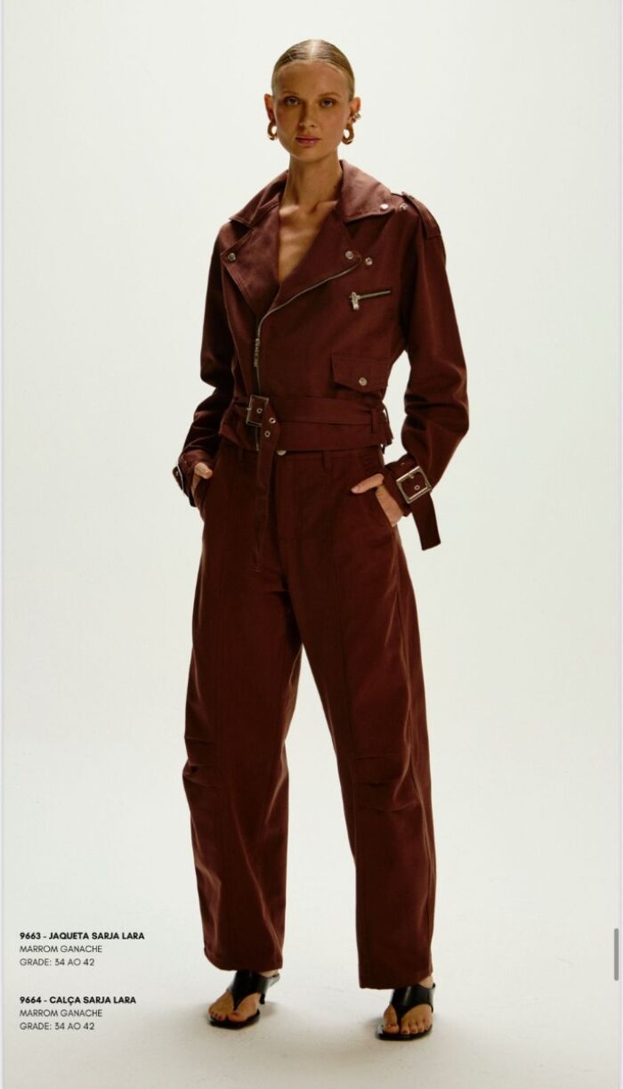 Imagem de Calça Sarja Lara Marrom Ganache Le Blog