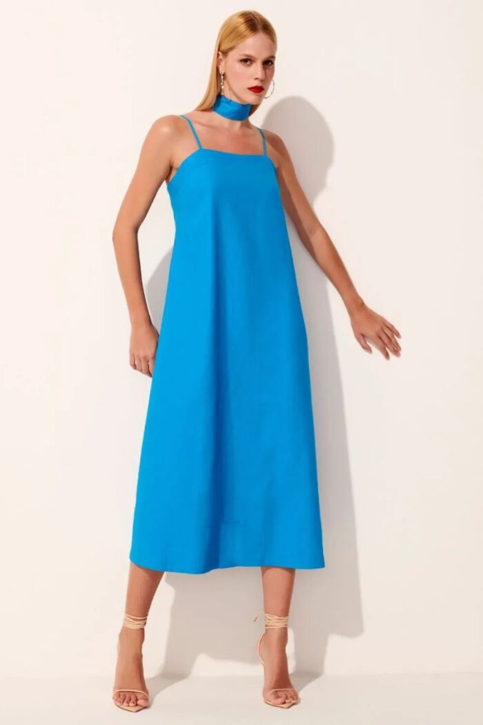 Imagem de Vestido Hilda Azul Atlântico Le Blog