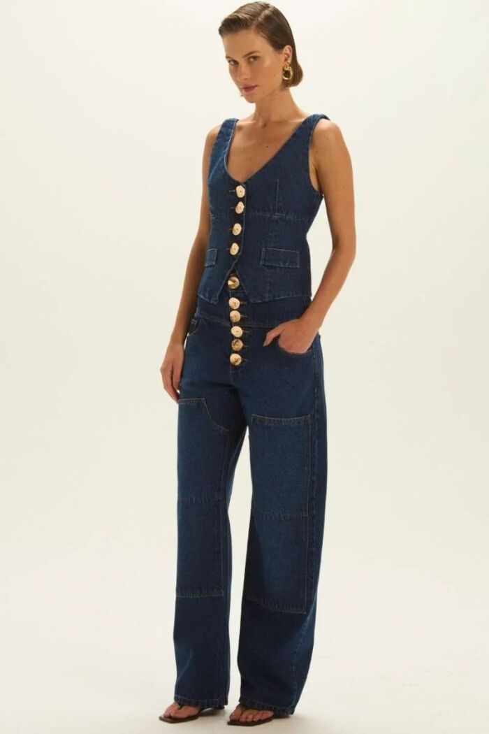 Imagem de Calça Dora Jeans Escuro Le Blog