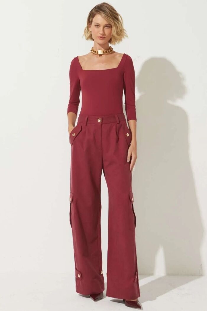 Imagem de Calça Betina Dark Wine Le Blog