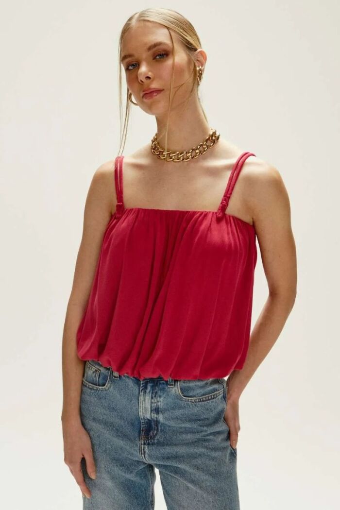 Imagem de Blusa Ariele Vermelho Crushed Le Blog