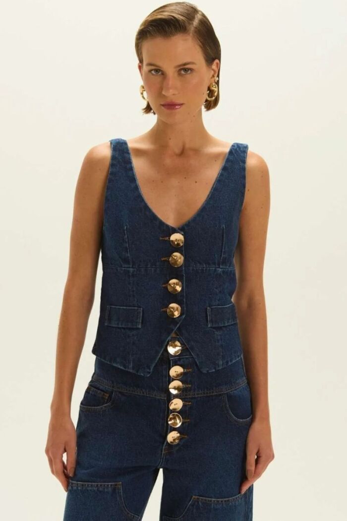 Imagem de Colete Dora Jeans Le Blog