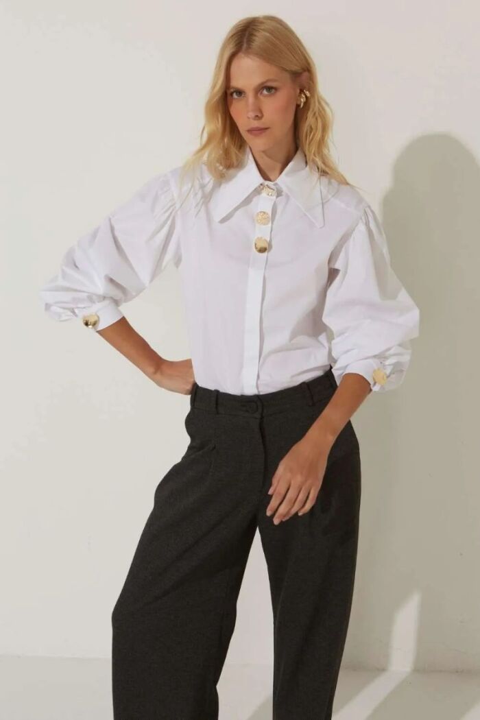 Imagem de Calça Isa Chevron Chumbo Le Blog