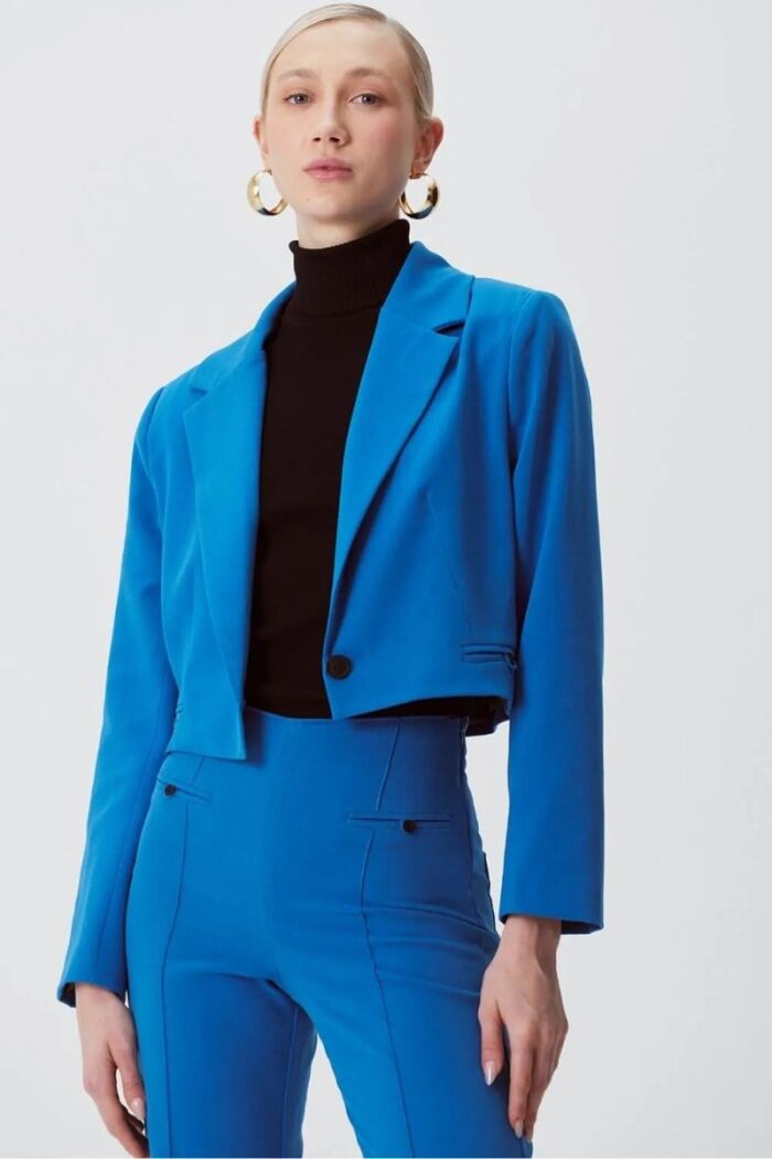 Imagem de Blazer Flora Azul Horizon Le Blog