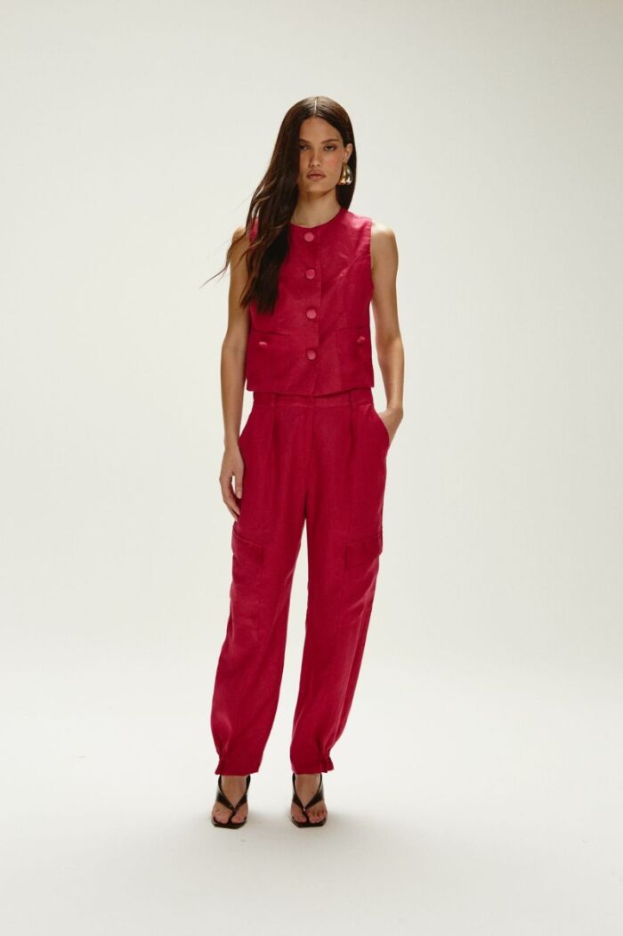 Imagem de Colete Lana Vermelho Crushed Le Blog