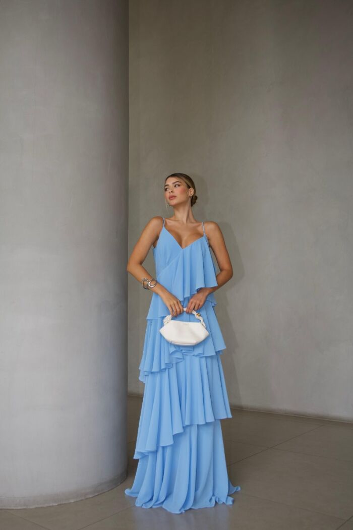 Imagem de Vestido Marie Azul Bebê D´teliê